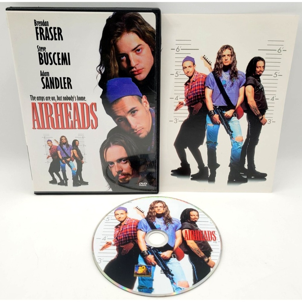 AirHeads (DVD, 1994) OOP Comedy Adam Sandler Brendan Fraser
